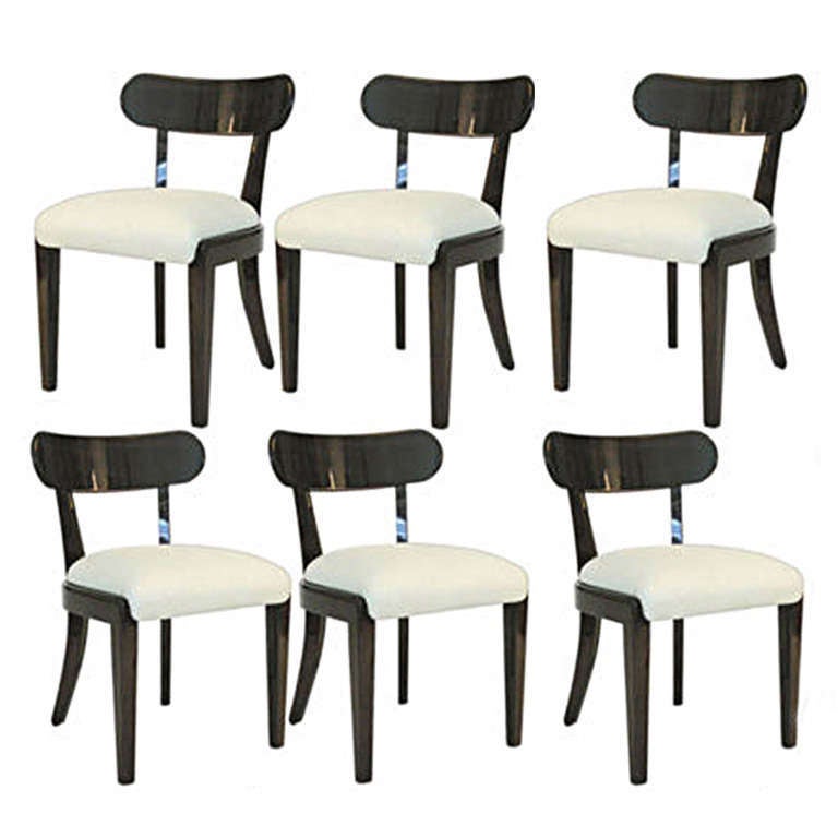 Set of Six Dining Chairs Designed by Edward Wormley for Drexel In Excellent Condition In Atlanta, GA