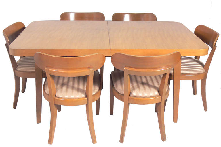 Conjunto de seis sillas de comedor diseñadas por Edward Wormley para Drexel Estadounidense en venta