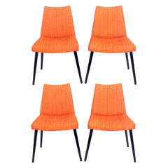 Set of Four Modern Dining Chairs in the manner of Edward Wormley for Dunbar