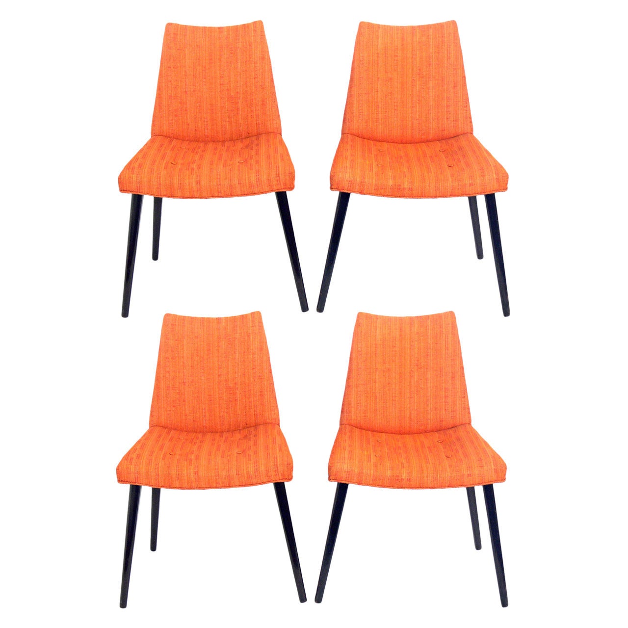 Set of Four Modern Dining Chairs in the manner of Edward Wormley for Dunbar