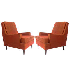 Pair of Clean Lined Modernist Lounge Chairs in the manner of Paul McCobb 10