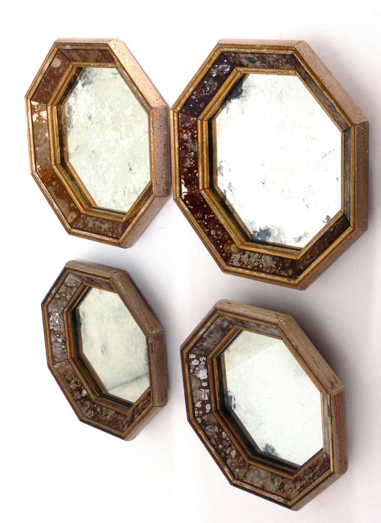 Two Groups of Antiqued Mirrors In Good Condition In Atlanta, GA