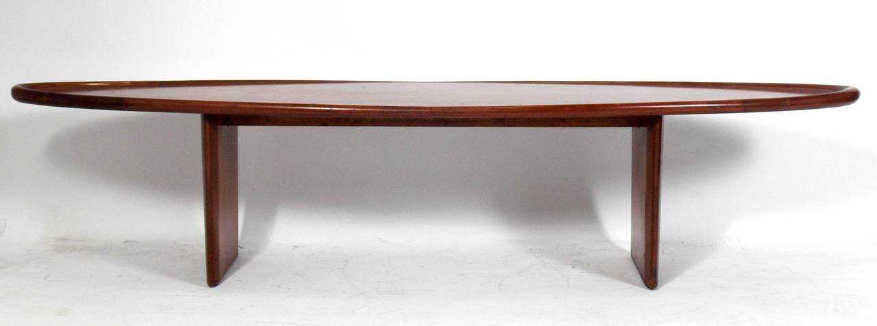 Mid-Century Modern Surfboard Coffee Table designed by T.H. Robsjohn Gibbings