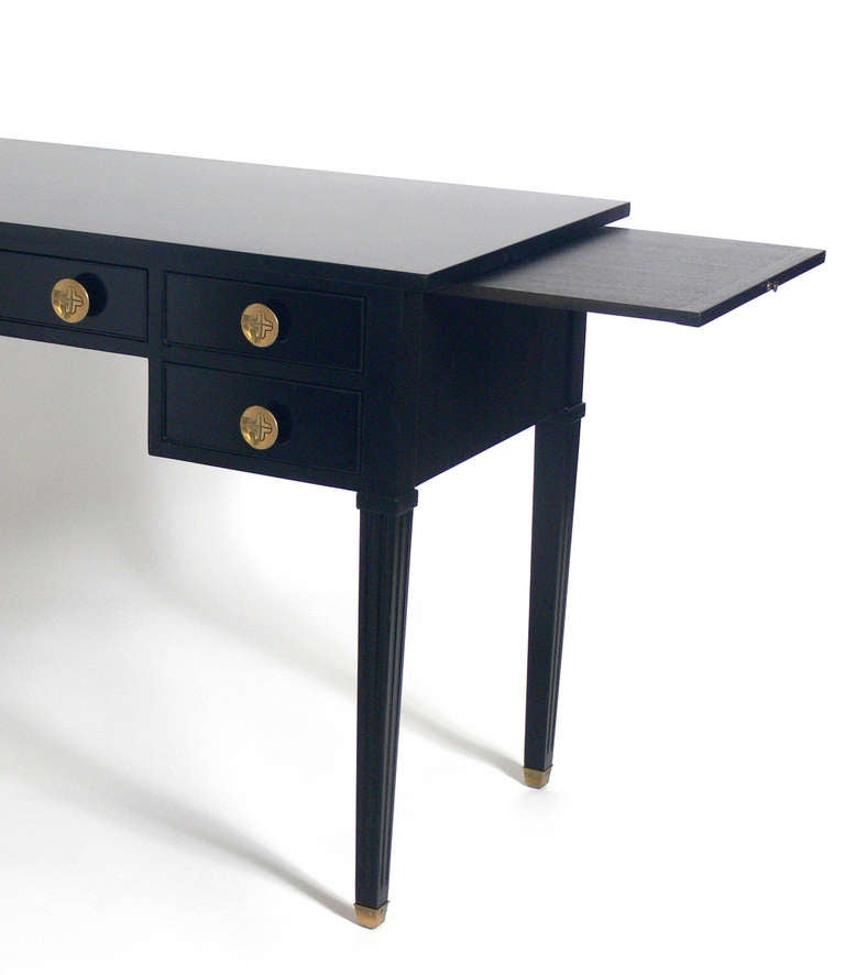 American Black Lacquer Desk by Tommi Parzinger for Charak