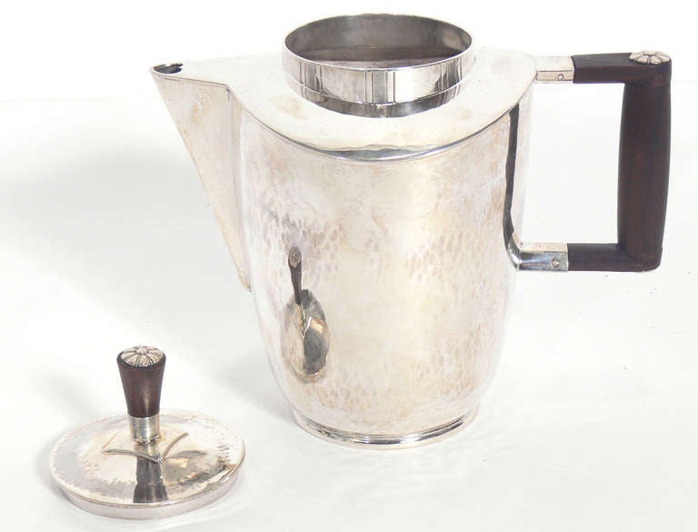 Mid-Century Modern Sterling Silver Tea Set Designed by Jens Quistgaard