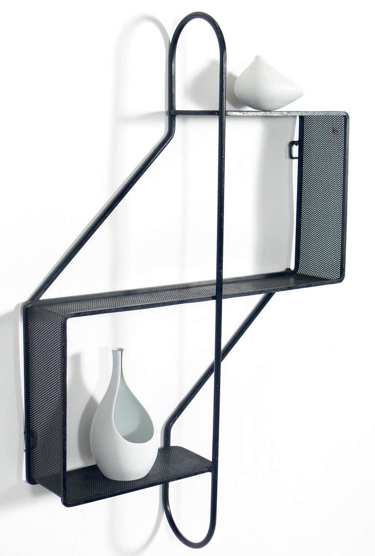 Sculptural Modern Wall Shelf Designed by Mathieu Mategot In Good Condition In Atlanta, GA