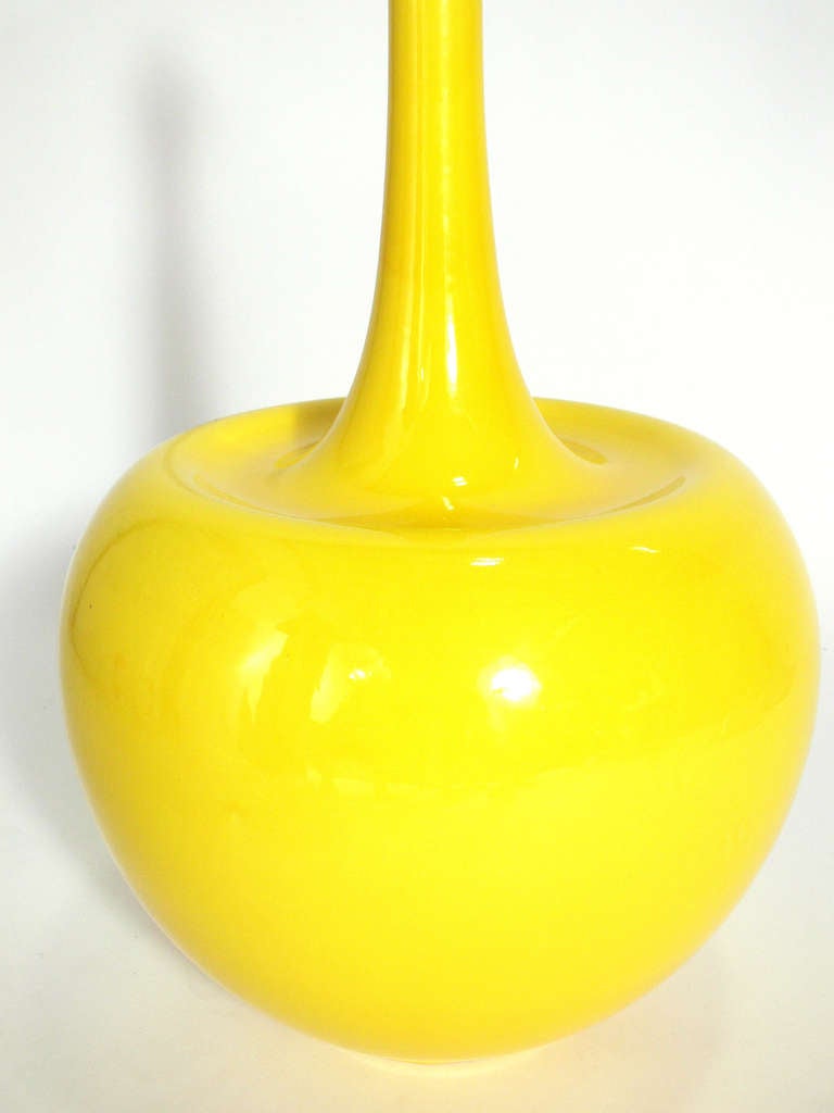American Vibrant Yellow Ceramic Lamp