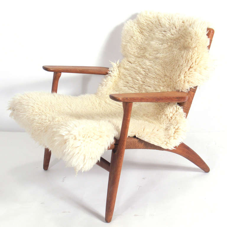 Mid-Century Modern Hans Wegner Danish Modern Lounge Chair