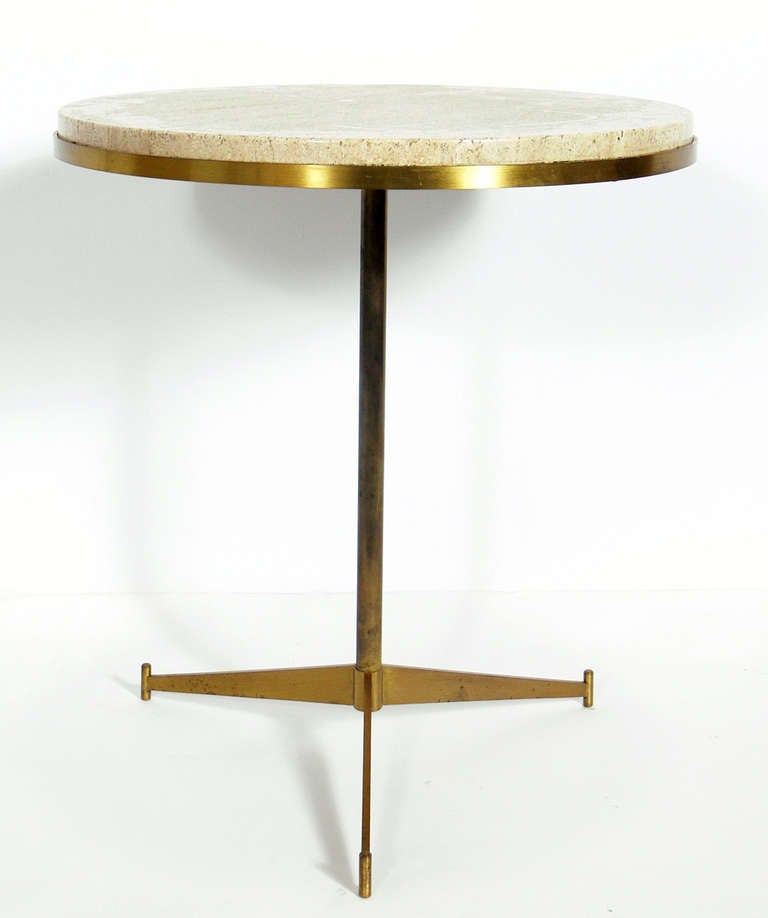 Mid-Century Modern Paul McCobb Brass Tripod Table