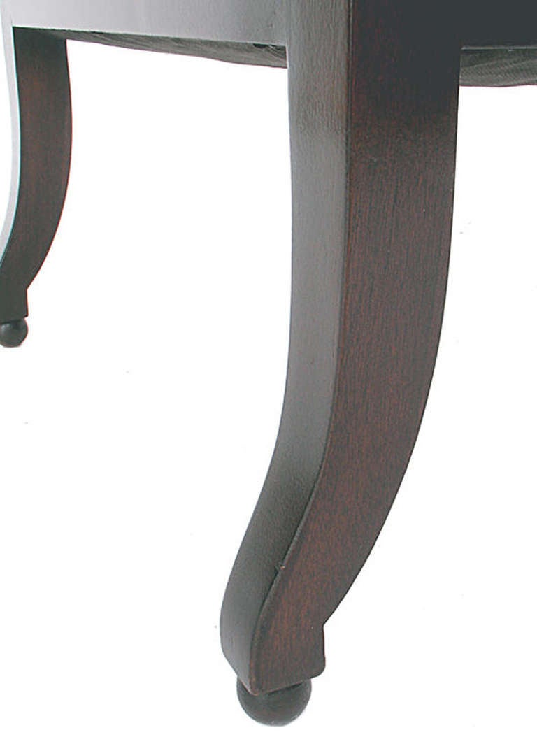 Wood Sculptural Pair of Spoon Back Slipper Chairs