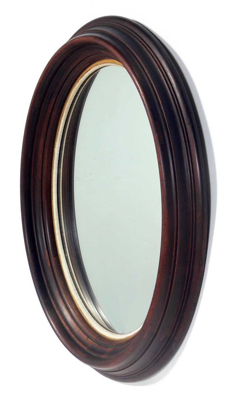 Group of Antique Mahogany Porthole Mirrors In Good Condition In Atlanta, GA