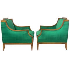 Pair of Elegant 1940s Lounge Chairs