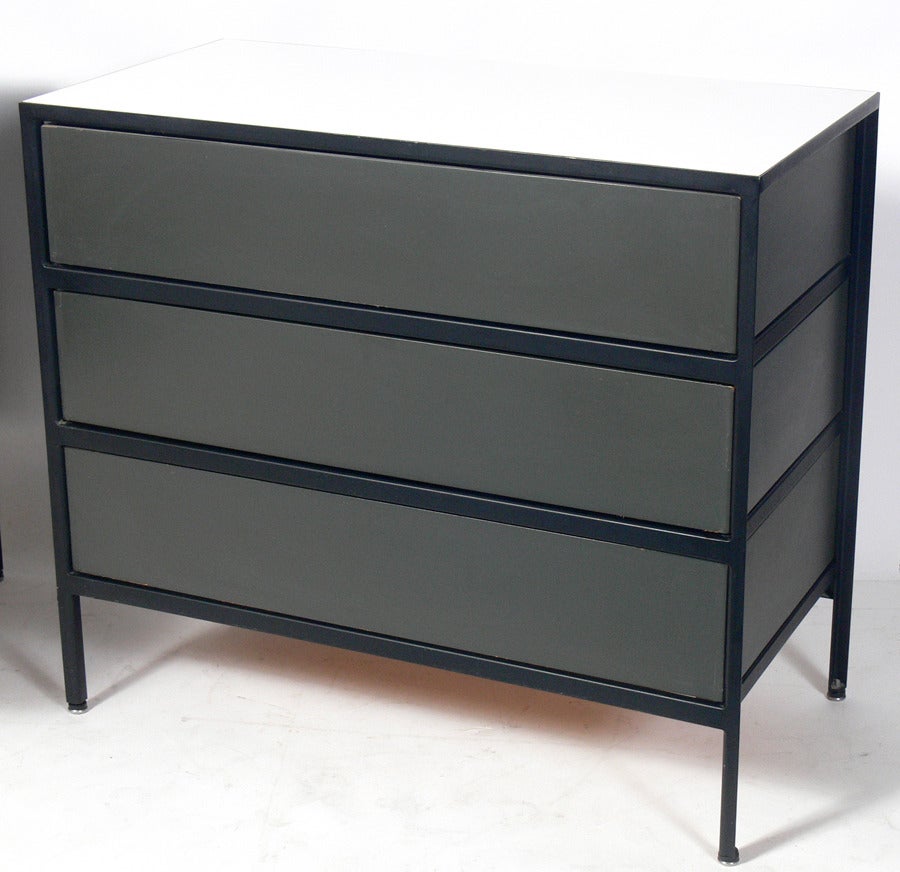 Enameled Pair of Modern Chests Designed by George Nelson for Herman Miller