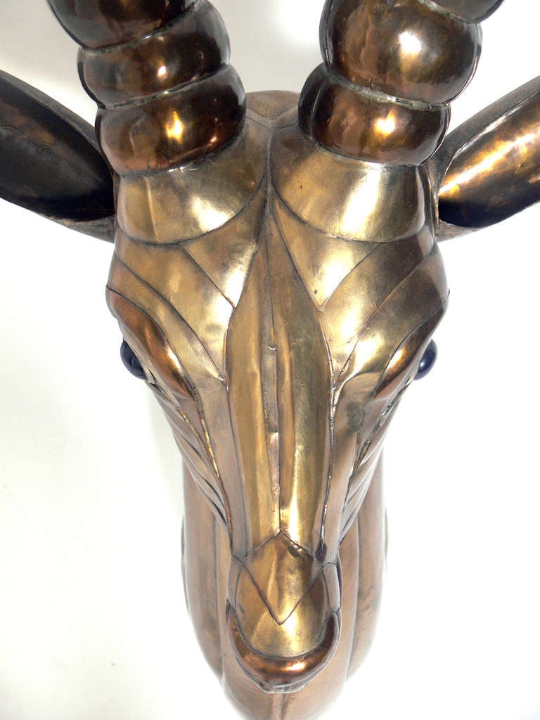 Late 20th Century Sculptural Antelope Head by Sergio Bustamante