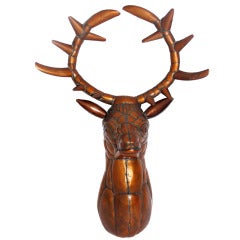 Vintage Sculptural Stag Head by Sergio Bustamante