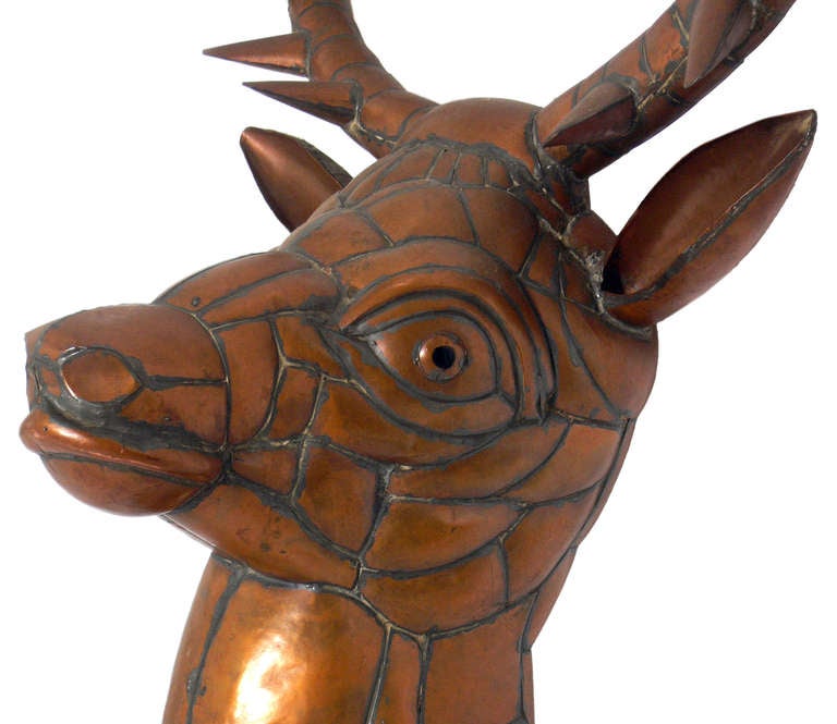 Mexican Sculptural Stag Head by Sergio Bustamante