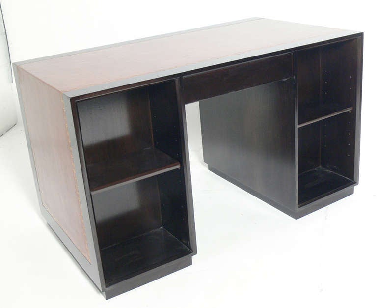 Mid-20th Century Tommi Parzinger Leather Top Desk