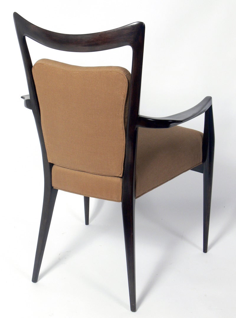 Lacquered Italian Modern Dining Chairs Designed by Melchiorre Bega