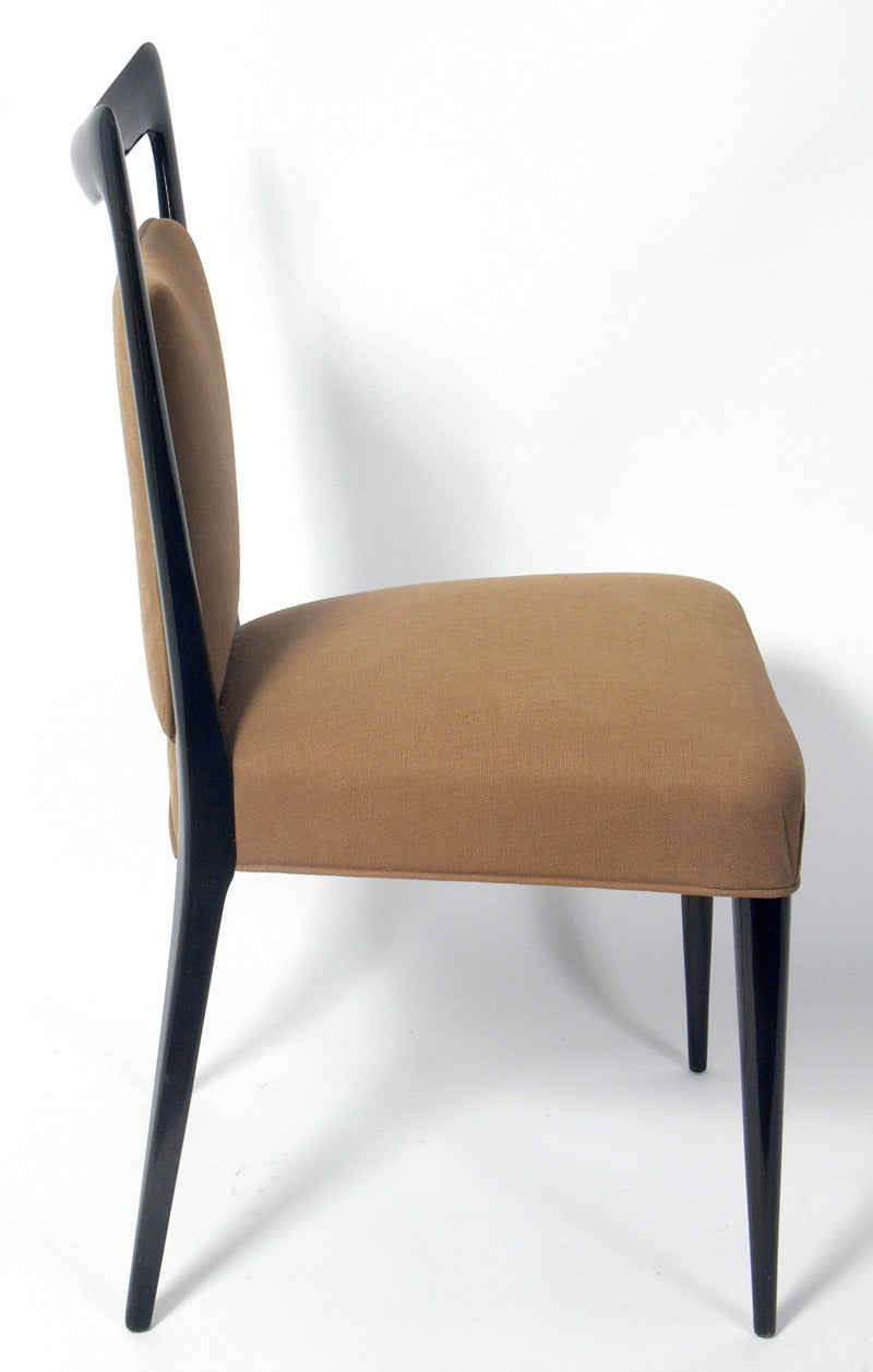 Italian Modern Dining Chairs Designed by Melchiorre Bega In Good Condition In Atlanta, GA