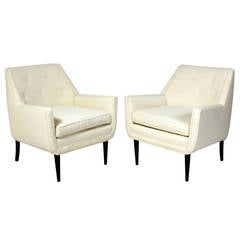 Pair of Modern Italian Lounge Chairs