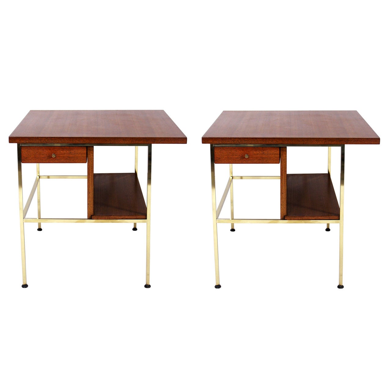 Pair of Modernist Nightstands or End Tables by Paul McCobb