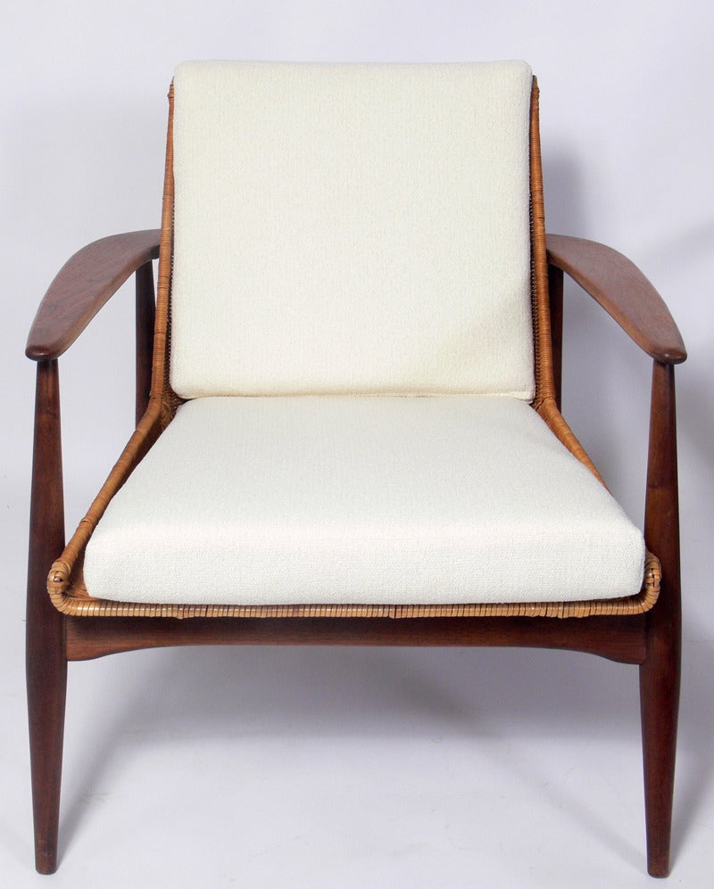 American Pair of Danish Modern Lounge Chairs by Lawrence Peabody