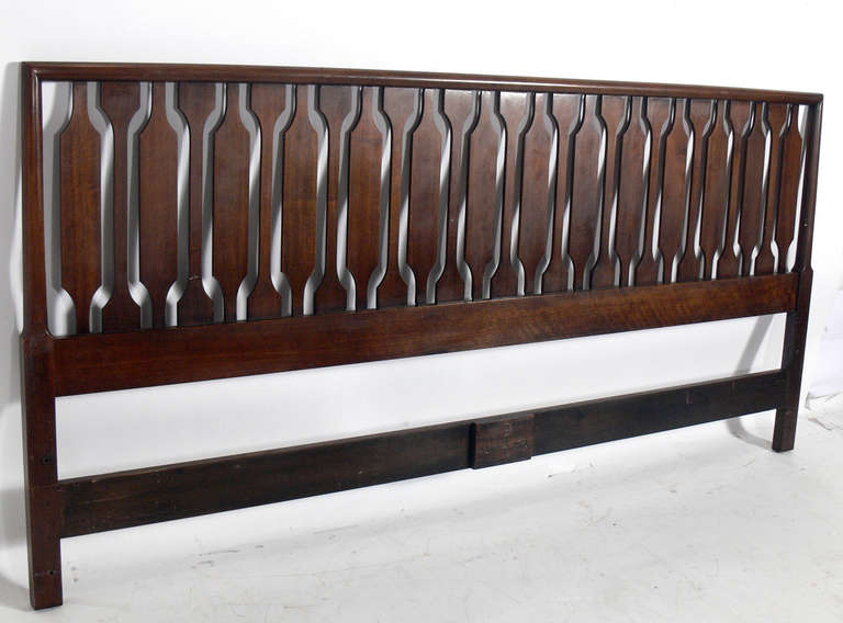 Mid-Century Modern, King Size Headboard by Kipp Stewart and Stewart McDougall In Good Condition In Atlanta, GA