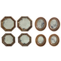 Two Groups of Antiqued Mirrors