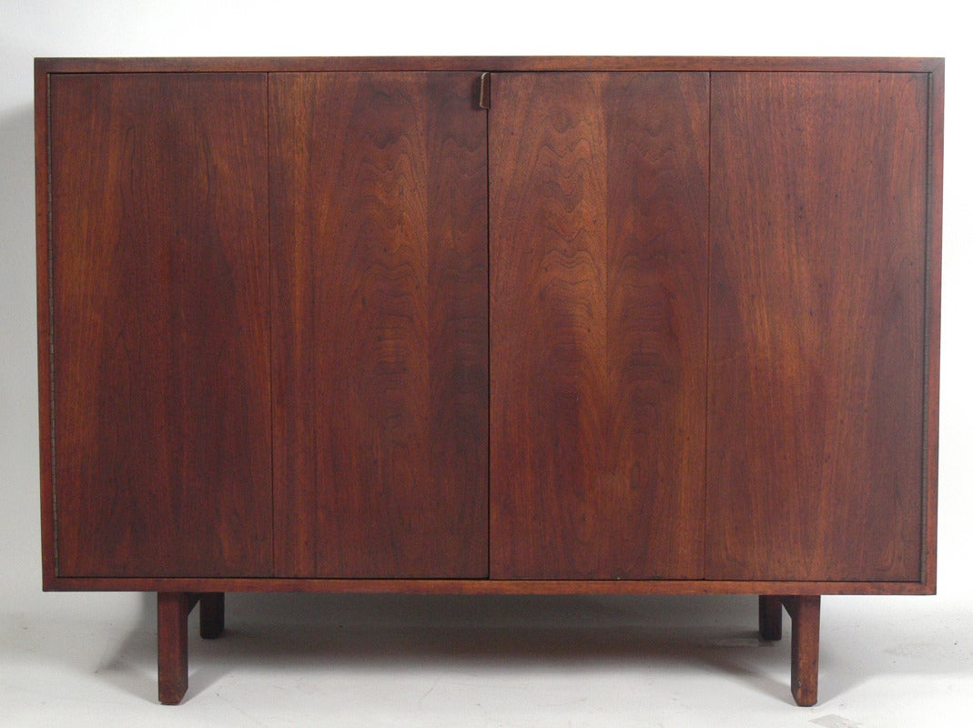 Mid-Century Modern Custom Mid Century Walnut Credenza by Creative Woodwork Co., NYC For Sale