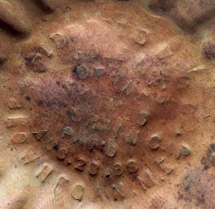 Antique 19th Century Leather Hay Cap In Distressed Condition In Atlanta, GA