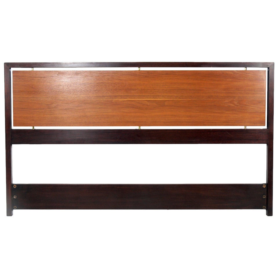 Queen Size Rosewood Headboard Designed by Edward Wormley for Dunbar