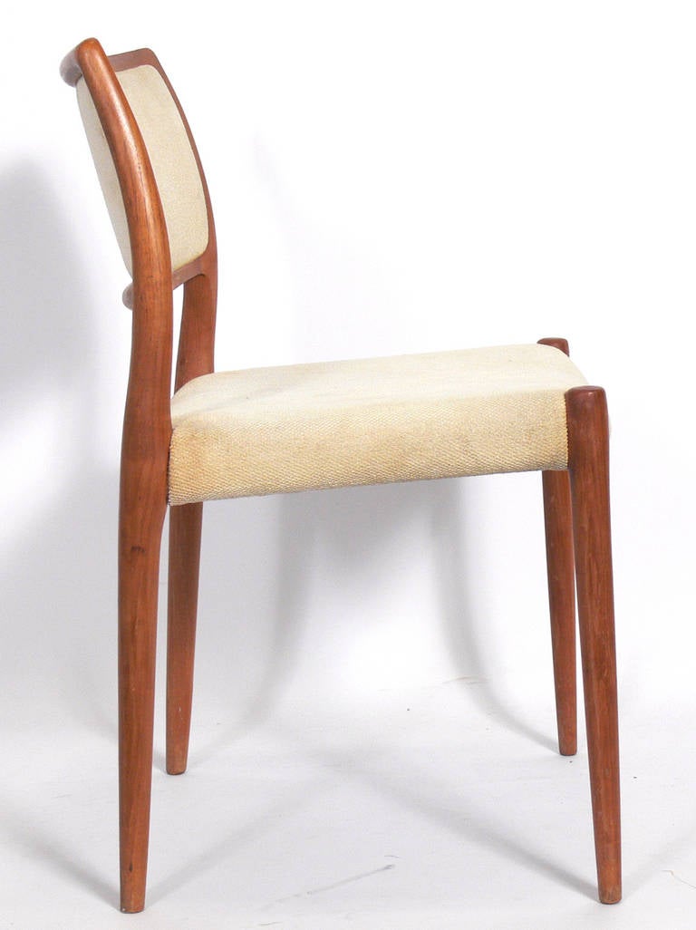 Mid-Century Modern Set of Six Danish Modern Dining Chairs by Neils Otto Moller