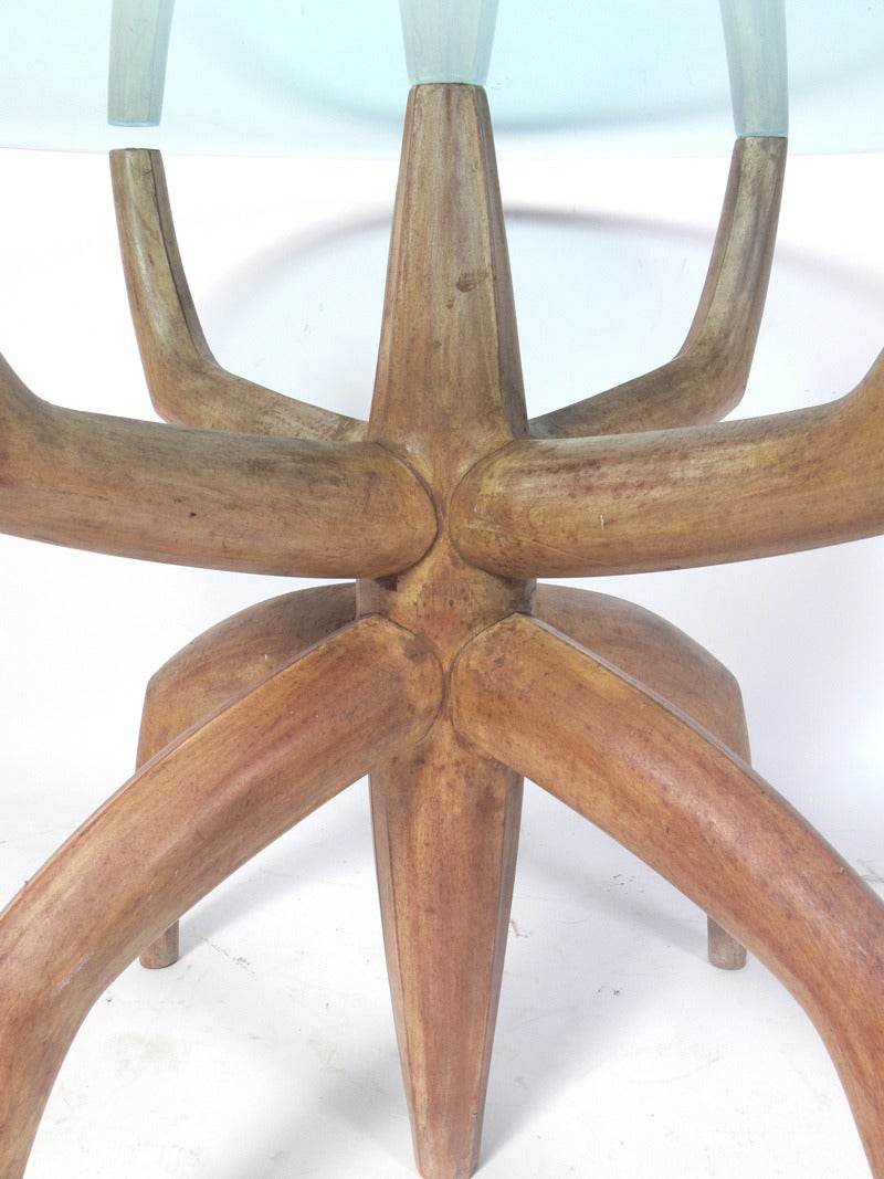Unknown Sculptural Wood Center or Side Table