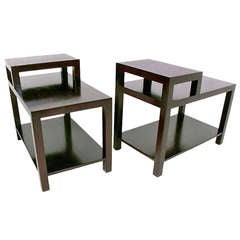 Pair of Stepped Lamp Tables by T.H. Robsjohn Gibbings