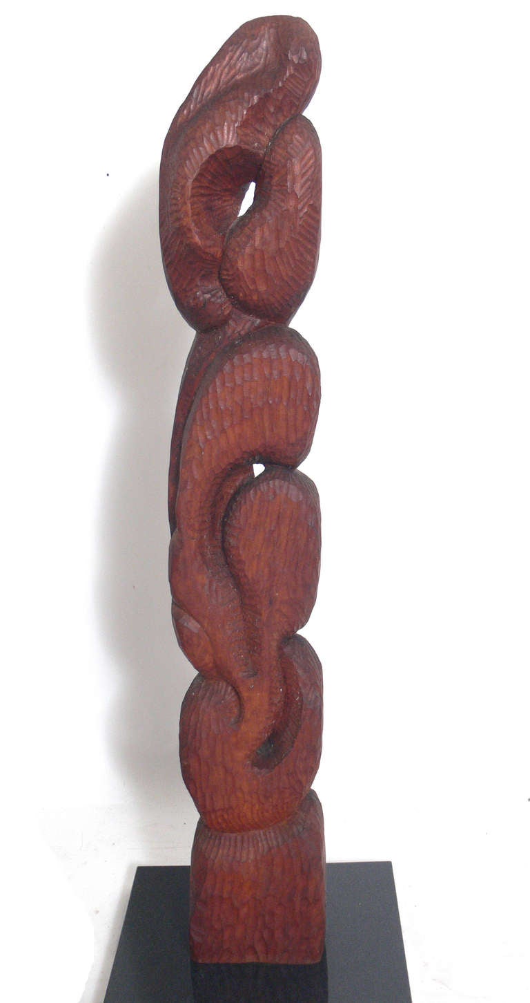 American Group of Modernist Carved Wood Sculptures