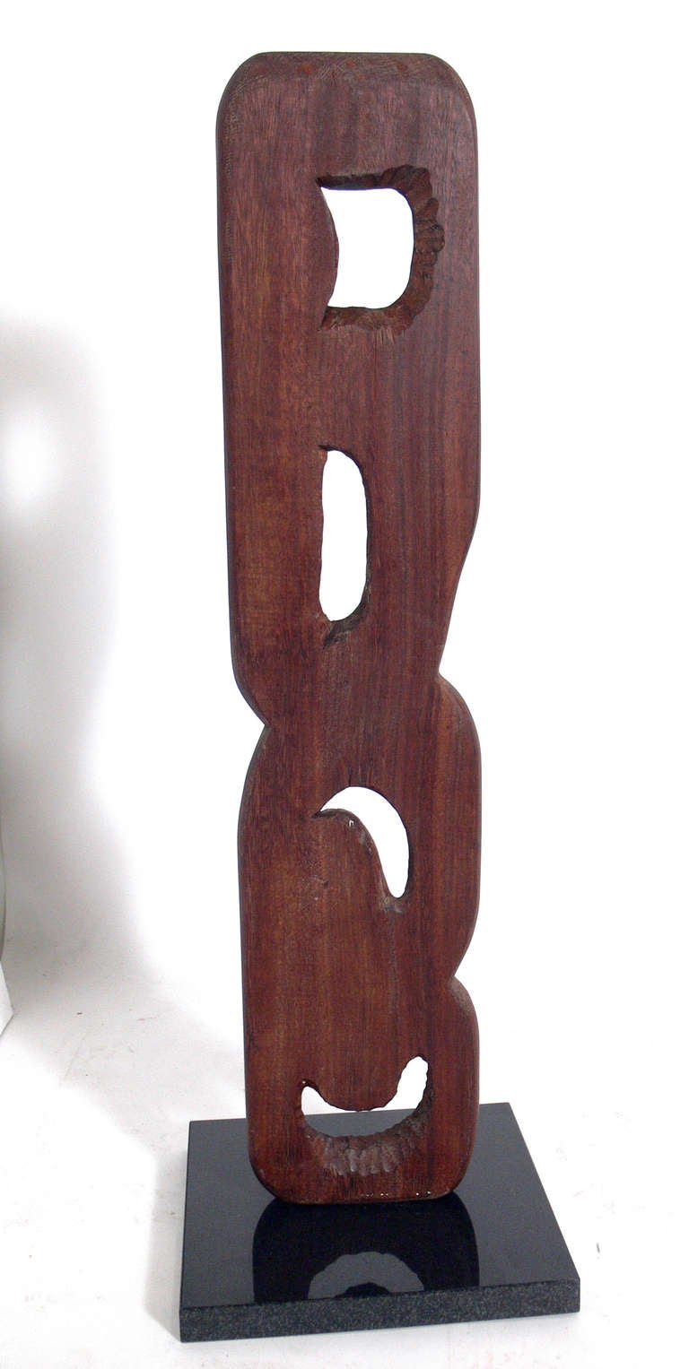 Late 20th Century Group of Modernist Carved Wood Sculptures