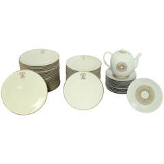 Porcelain Plate Service Designed by Jean Luce