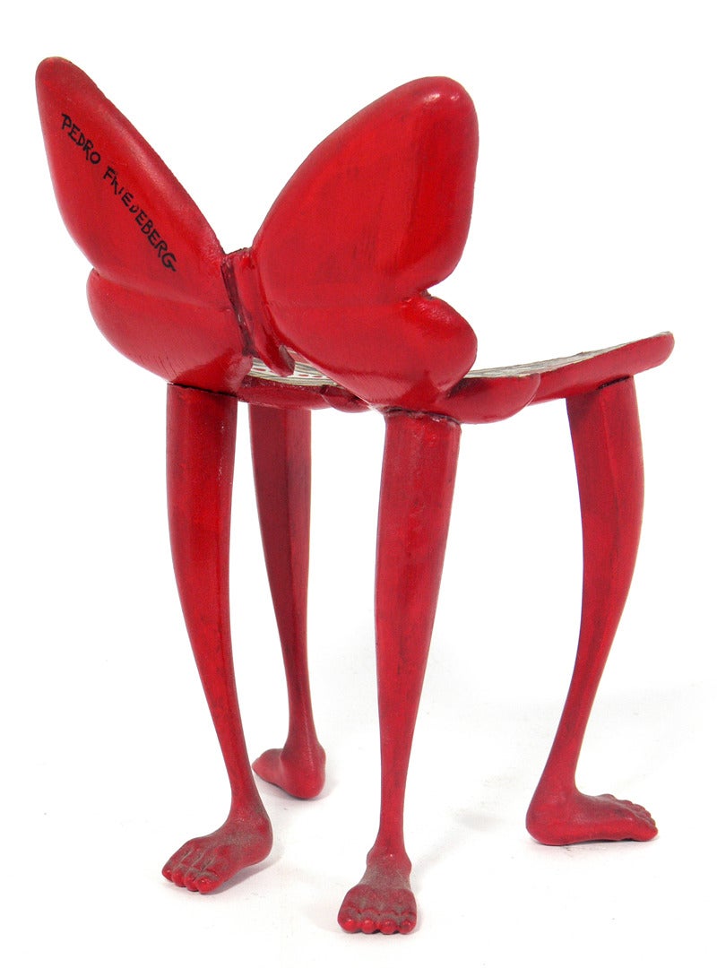Mid-Century Modern Butterfly Chair Sculpture by Pedro Friedeberg
