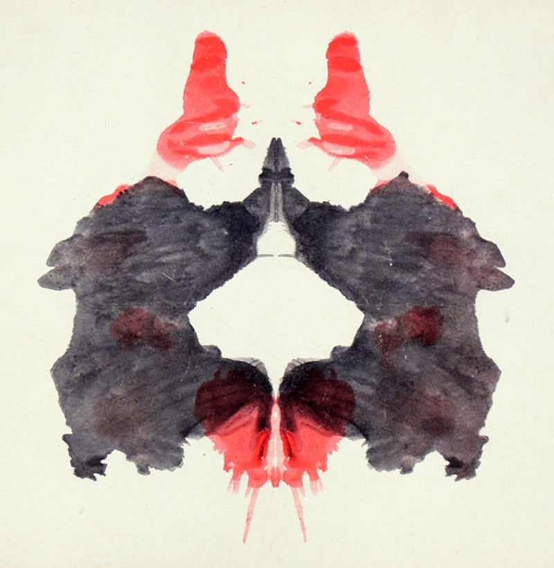 Mid-Century Modern Group of Original Abstract Rorschach Inkblot Test Prints