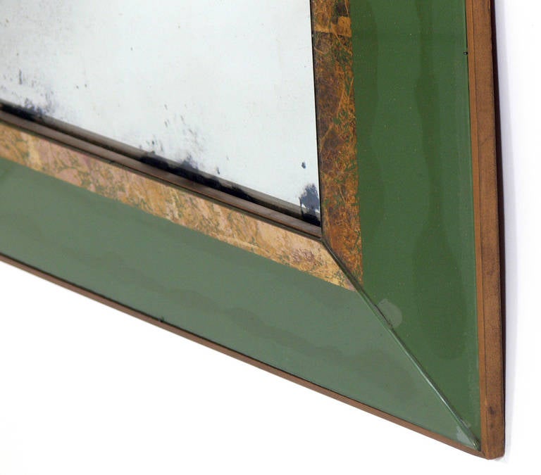 green and gold mirror