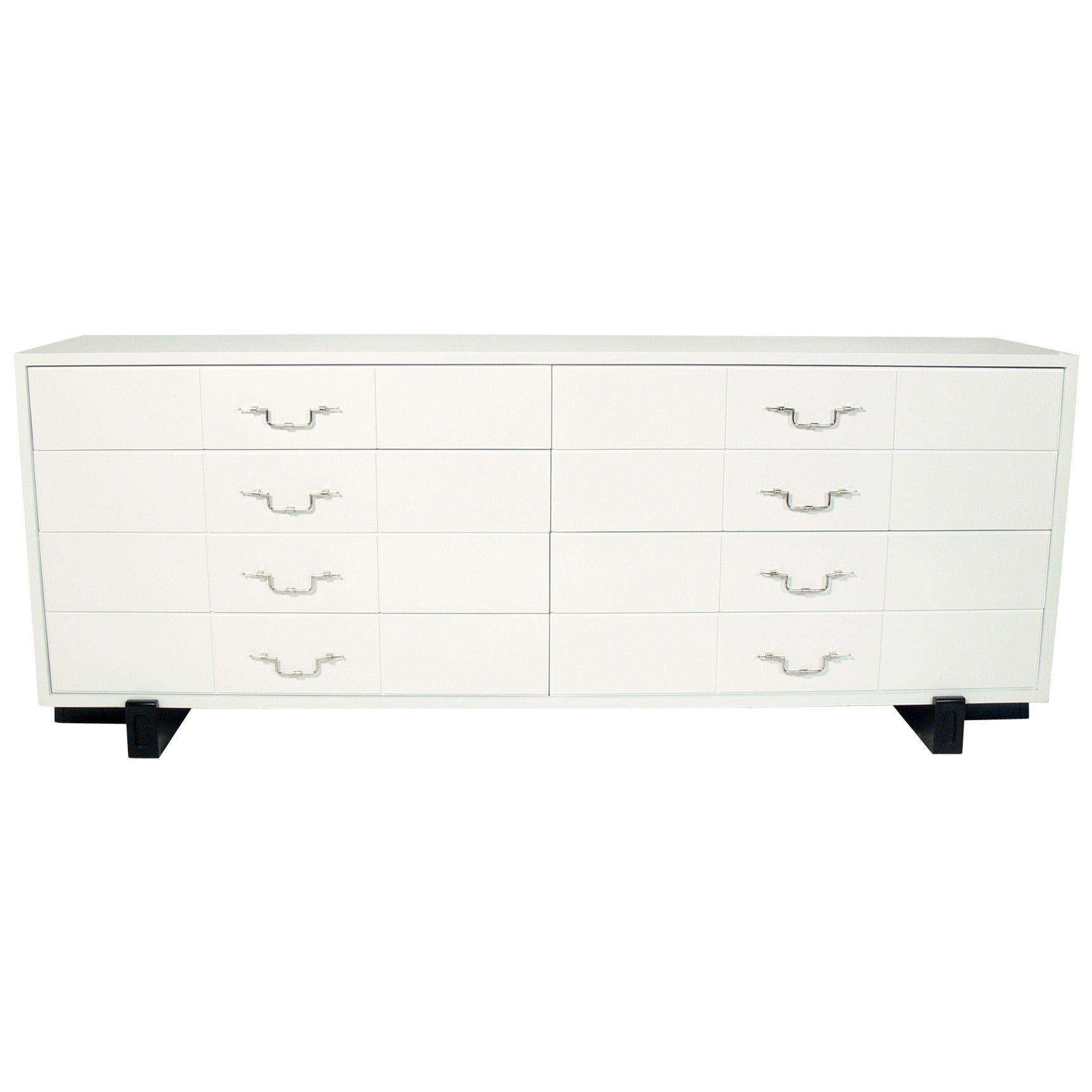Large Scale White Lacquer Chest by Tommi Parzinger
