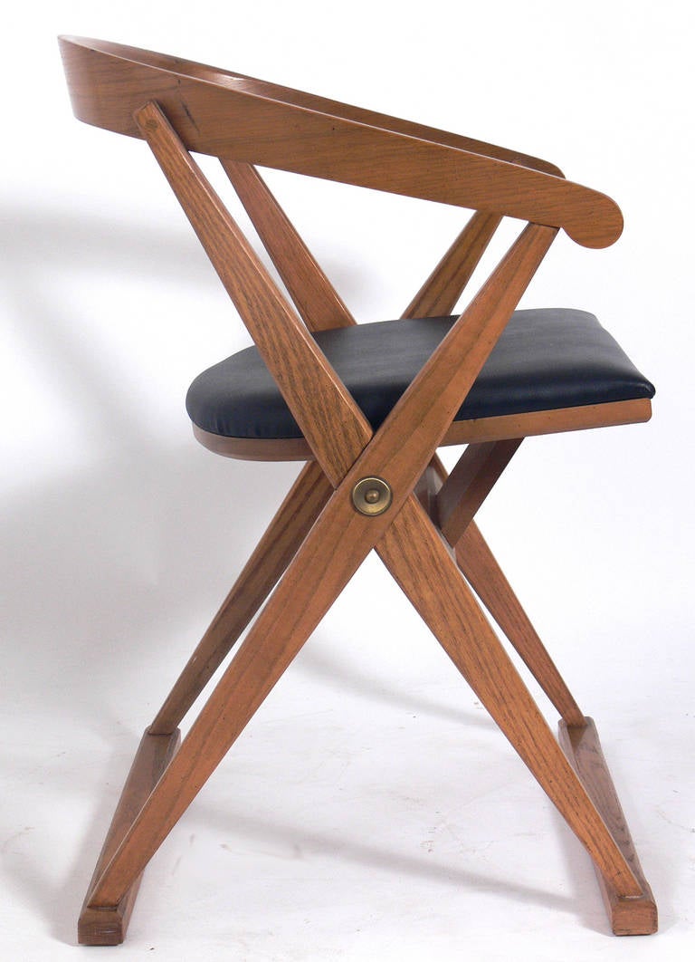 Sculptural "X" Form Desk Chair by Drexel