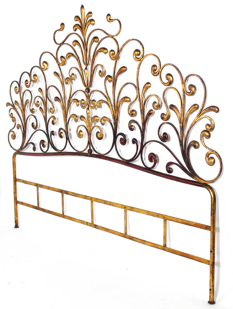 Italian Gilt Metal King-Size Headboard