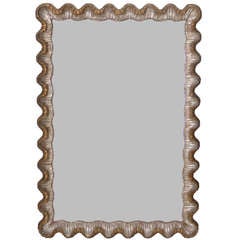 Venetian Scalloped Mirror with Wonderful Patina