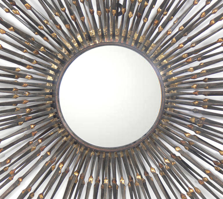 Mid-Century Modern Starburst Convex Nail Mirror