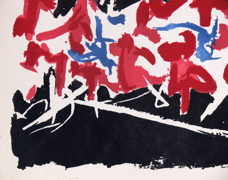 italien Lithographie abstraite #4 d'Angelo Savelli en vente