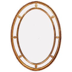 19th Century Gilt Oval Mirror