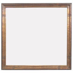 Gilt Wood Square Mirror circa 1940
s
