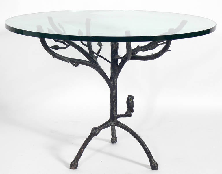 Sculptural Iron Table, in the manner of Diego Giacometti, circa 1980s.