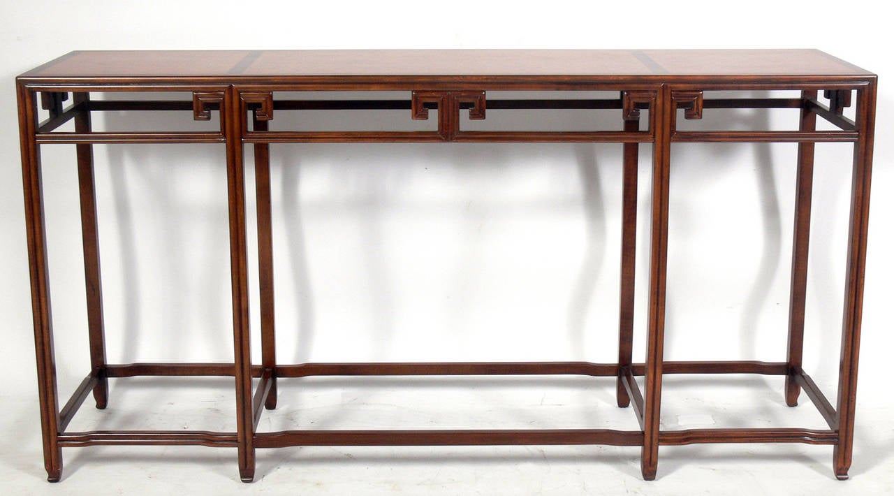 Mid-Century Modern Asian Influenced Console Table by Baker
